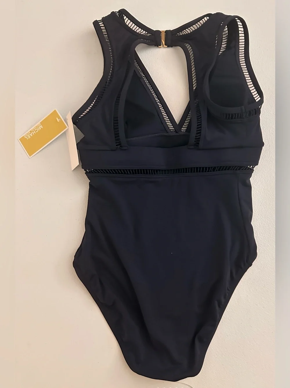 MICHAEL Michael Kors One-Piece Swim Suit with Mesh Trim size 6